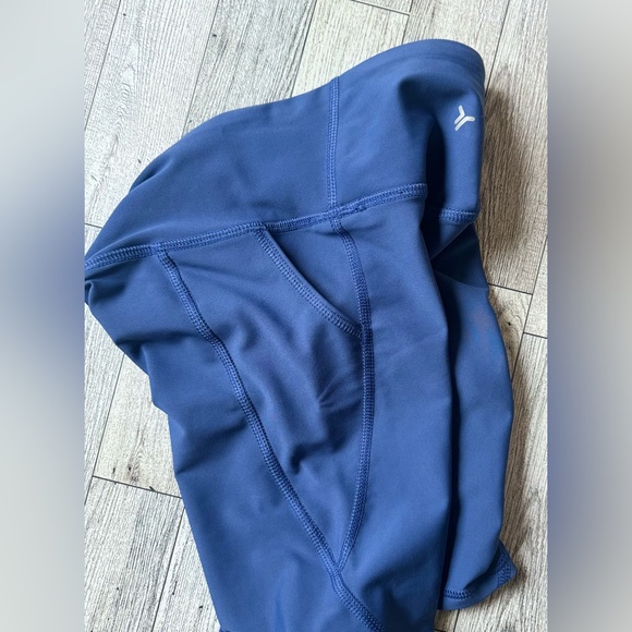 3 for $15 Old Navy Active High Waisted Go Dry Blue Biker Shorts Girls Small 6-7 - Picture 2 of 5